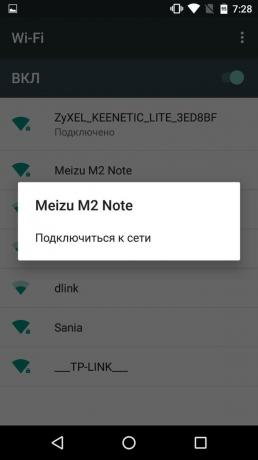 Kako distribuirati na internetu s telefona na Androidu: povezivanje Nexusa 5 na Meizu M2 Napomena o Wi-Fi