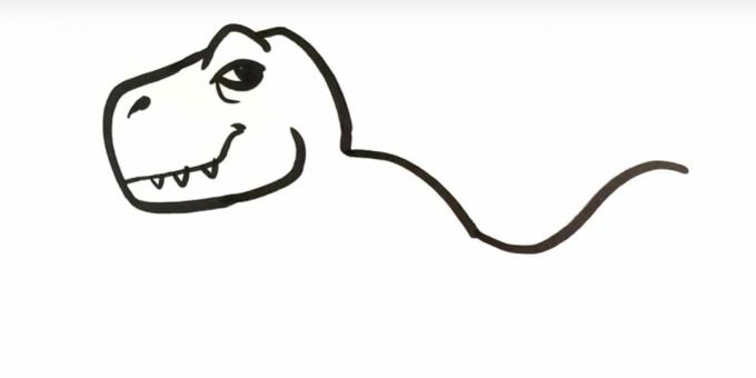 Kako nacrtati dinosaura: prikazati leđa i dio repa