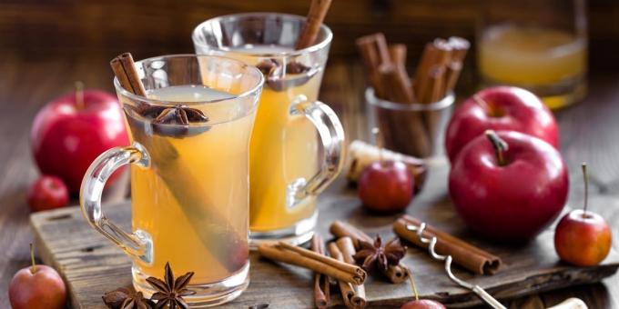 Bezalkoholno kuhano vino na sok od jabuka s narančastom: najbolji recept