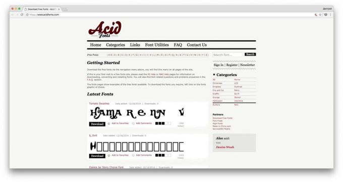Gdje se mogu skinuti fontove besplatno: Acid fontovi