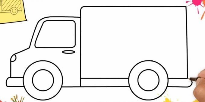 Kako nacrtati kamion: dovršiti karoseriju
