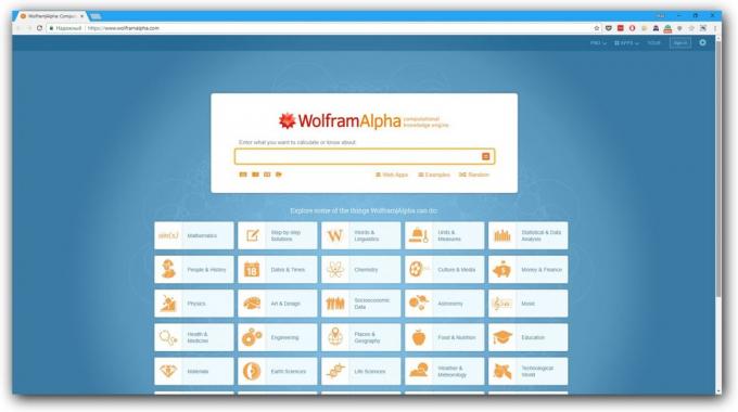 Većina tražilice: Wolfram | alfa