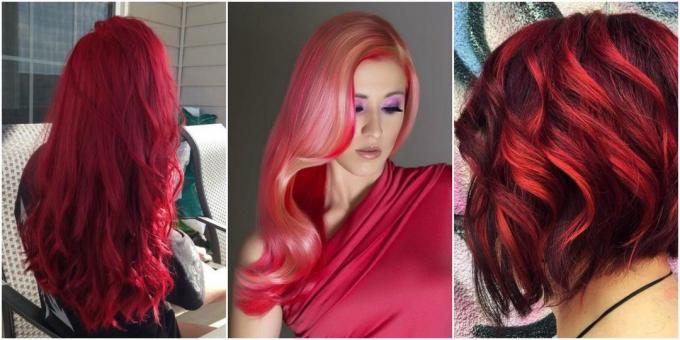 Modni boja kose: crvena izuzetno