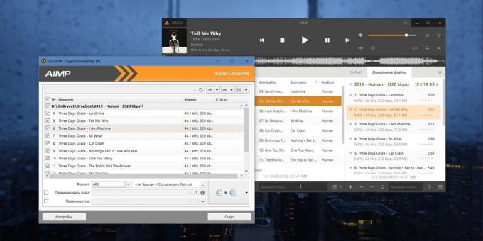 Audio Converter za Windows, MacOS i Linux: AIMP