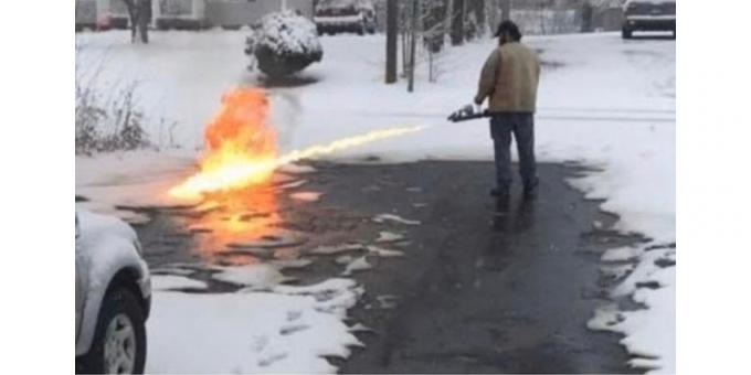 Uklanjanje bacač plamena snijeg