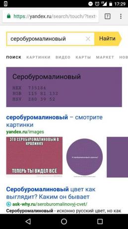 „Yandex”: Potraga za boje