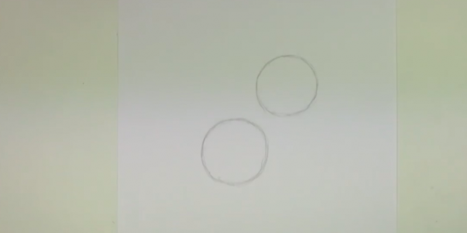 Nacrtaj dvije kružnice 