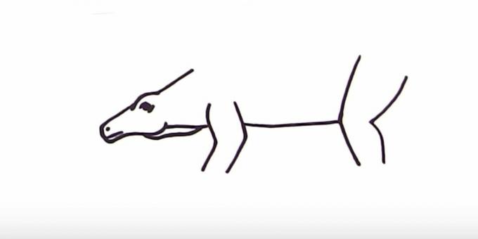 Kako nacrtati Stegosaurusa: dodajte trbuh i stražnju nogu
