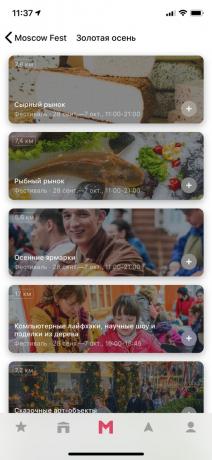 program događanja u Moskvi: „Zlatna jesen”