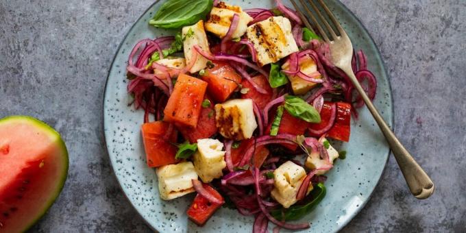 Salata s lubenicom i halumijem