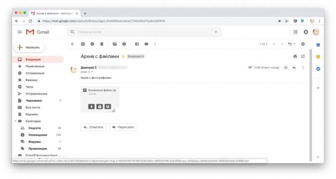 Načina za preuzimanje datoteka na Dropbox: Zapamti Gmail privitke