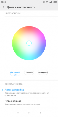 Xiaomi redmi 6: Podešavanje boja