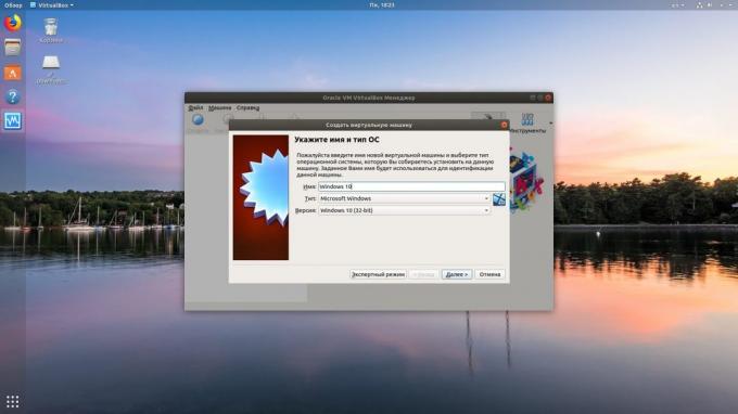 VirtualBox će instalirati Windows-program na Linuxu
