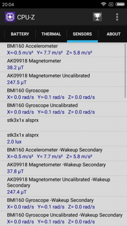 Napomena redmi 5a CPU-Z