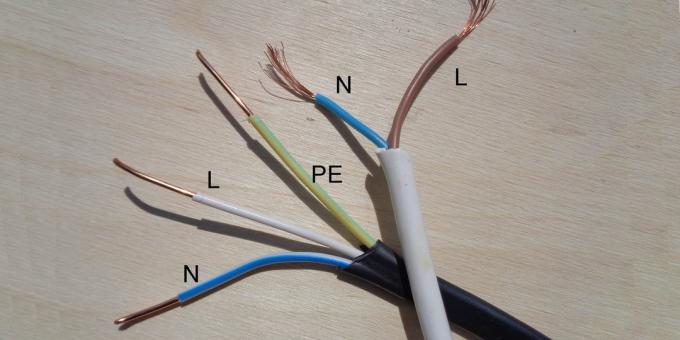 Ugradnja utičnice: spojiti žice strogo u skladu s oznakama