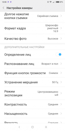 Xiaomi redmi 5 plus: postavke fotoaparata