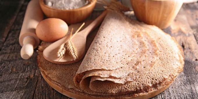 Palačinke od heljde i pšeničnog brašna: jednostavan recept