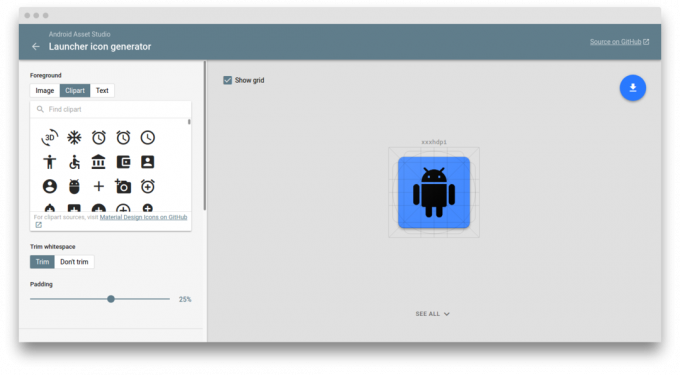 Android imovinom Studio: stvaranje ikona