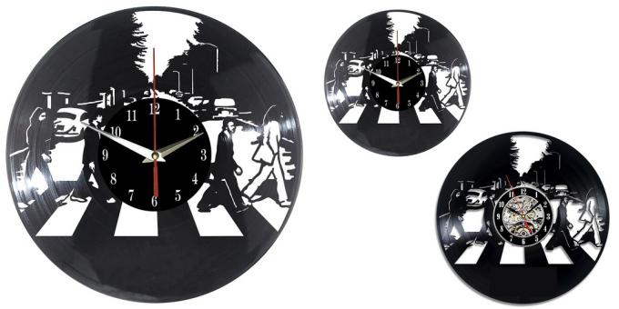 Zidni sat s brojčanikom za gramofonske ploče
