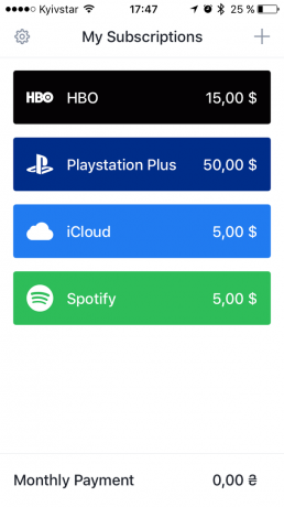 Bobby za iOS: sve pretplate