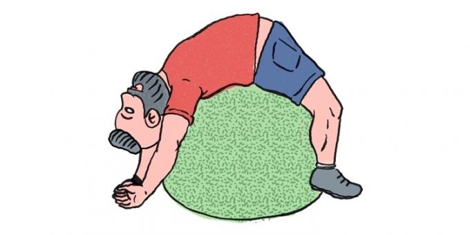 Kako da biste dobili osloboditi od bolova u mišićima: vježbe s gimnastička loptu