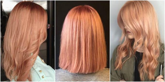 Modni boja kose: roza i med plava