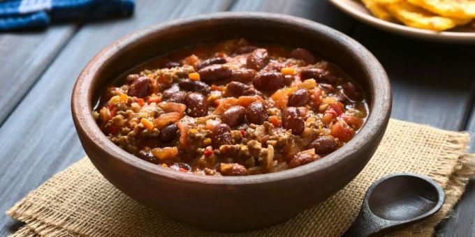 Chili con carne s puretinom