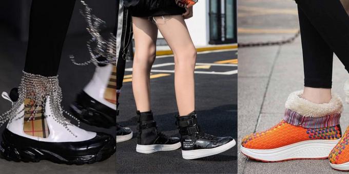 Moda cipele jesen i zimu od 2019-2010 s izrazito sportskim gumenim potplatom