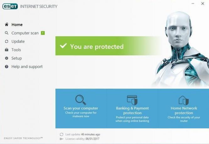 Anti-Virus za Windows 10: ESET Internet Security 10