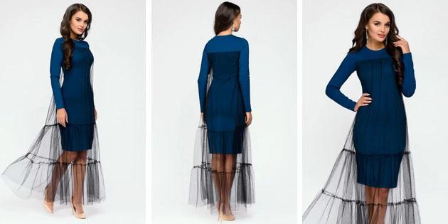 Haljina s mreže gornjem haljina 1001