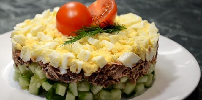 Salata od tune, krastavac i jaja