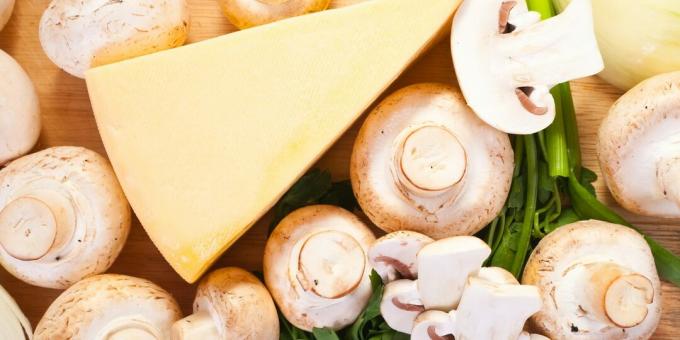 Punjenje pasteta s gljivama i sirom: jednostavan recept