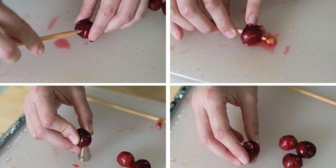 Kako kuhati tortu s trešnje: uklanjanje kamenja