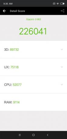 Pregled Xiaomi MI 8: AnTuTu