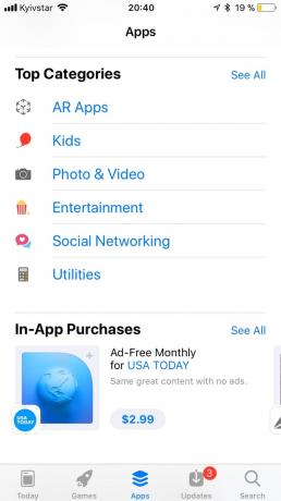 App Store u iOS-11: Popularne kategorije