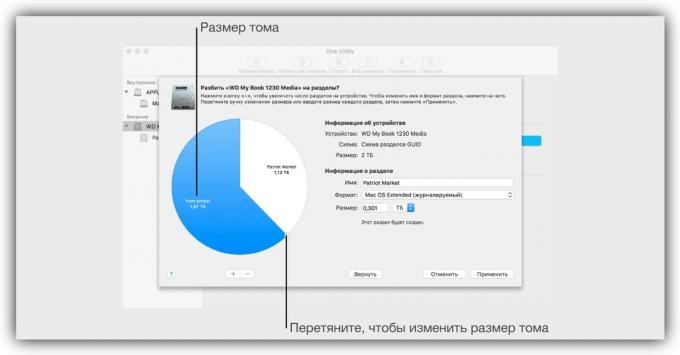 Kako particionirati disk u MacOS: Postavke