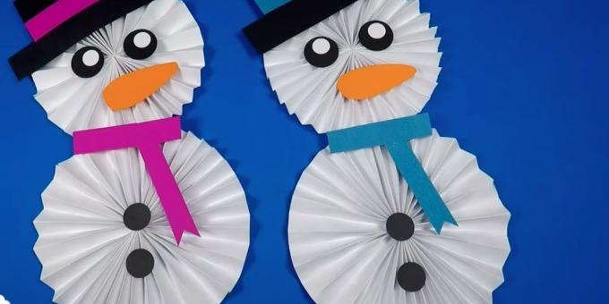 Kako napraviti snjegovića s rukama od papira