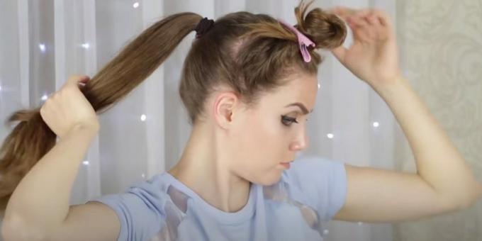 Ženske frizure za okruglo lice: skupite preostale pramenove u visoki rep