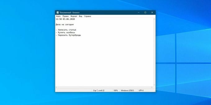 Windows Notepad: TXT format je univerzalan