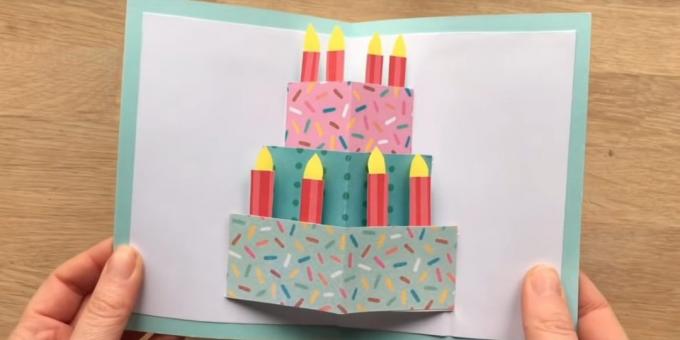 Kako napraviti čestitka s rođendanske torte s rukama