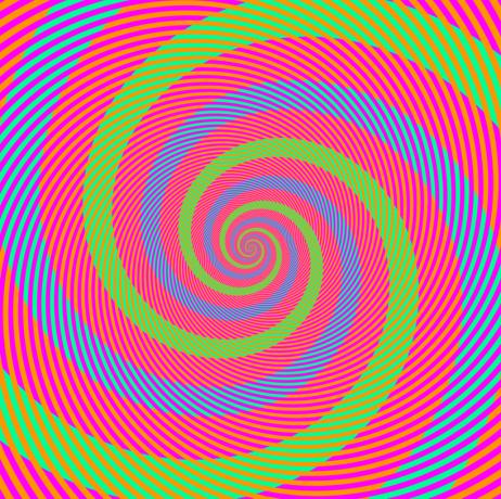 optička iluzija: spiralni