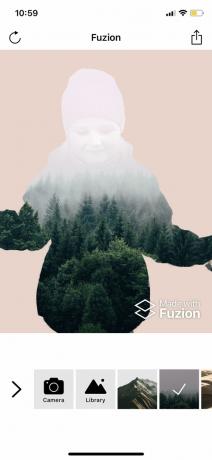 Urednik Fuzion osoba za iOS: Kombinirajući Slike