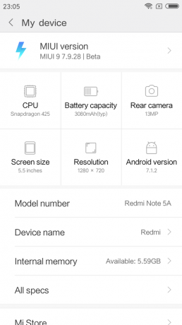 Xiaomi redmi Napomena 5a: softver