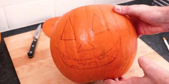 Halloween bundeve sa svojim vlastitim rukama: nacrtati lice