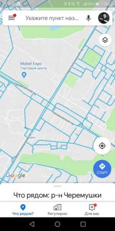 Street View «Google Maps” na Androidu