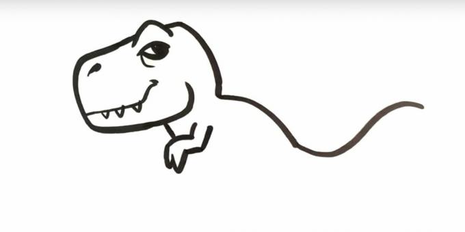 Kako nacrtati dinosaura: nacrtati šapu