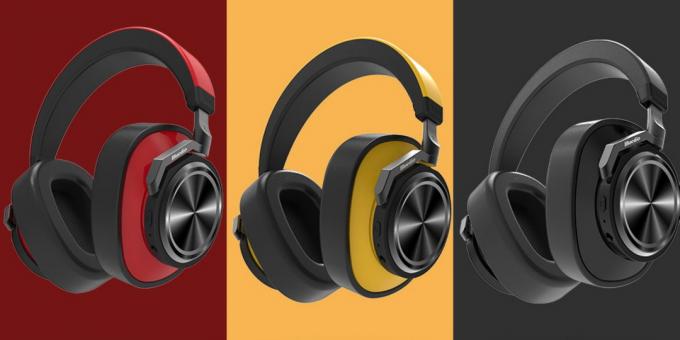 Bežične slušalice Bluedio turbina T6S: za prodaju su opcije s crvenim, žutim i crnim akcentima