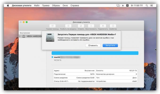 Kako izbrisati datoteke u MacOS: trčanje „Disk Utility”