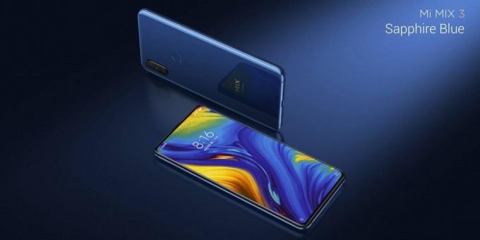 Mi MIX 3: prednje i stražnje strane