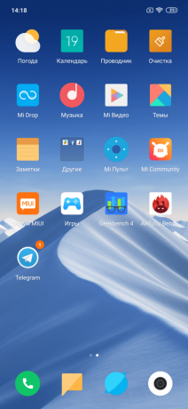 Pregled Xiaomi Mi 9: desktop ikone